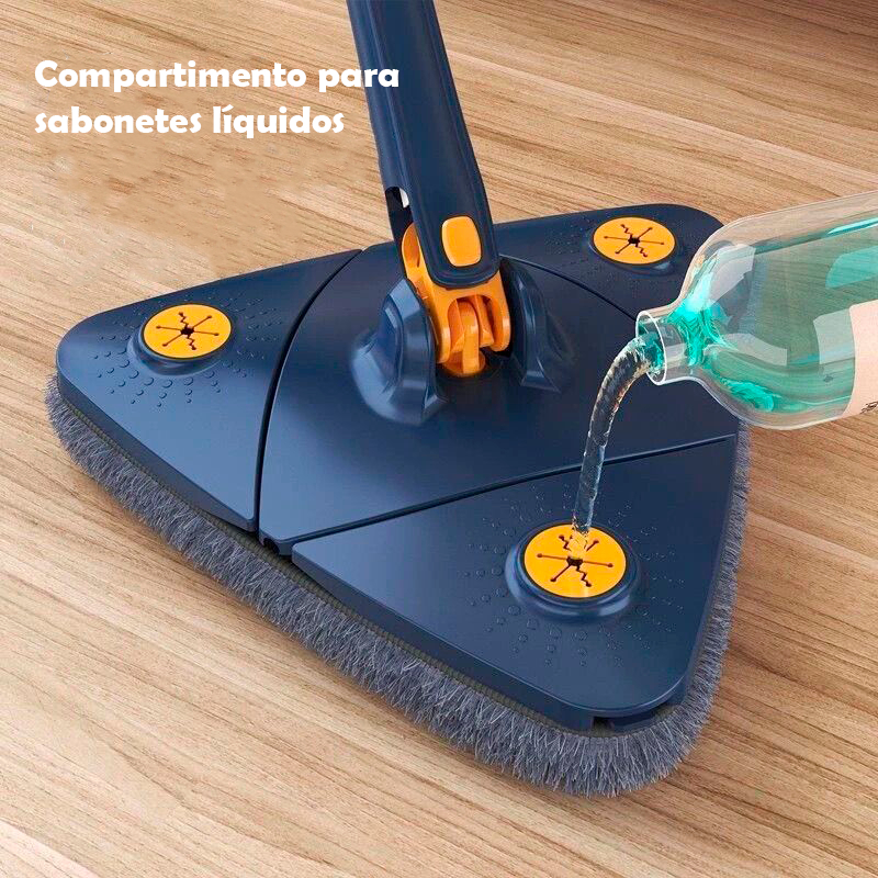 Mop De Limpeza Giratório 360° Clean Up + Um Pano MicroFibra Extra De Brinde