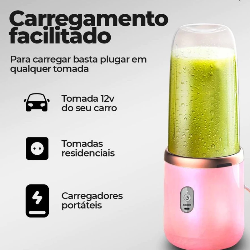 Mini Liquidificador Portátil - PROMO "PAGUE UM, LEVE DOIS"