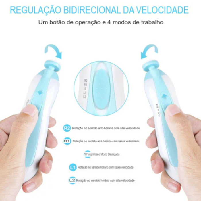 Lixa Elétrica de Unha Para Bebê - BabyTrim